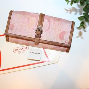Coach Signature Canvas Slim Envelope Wallet